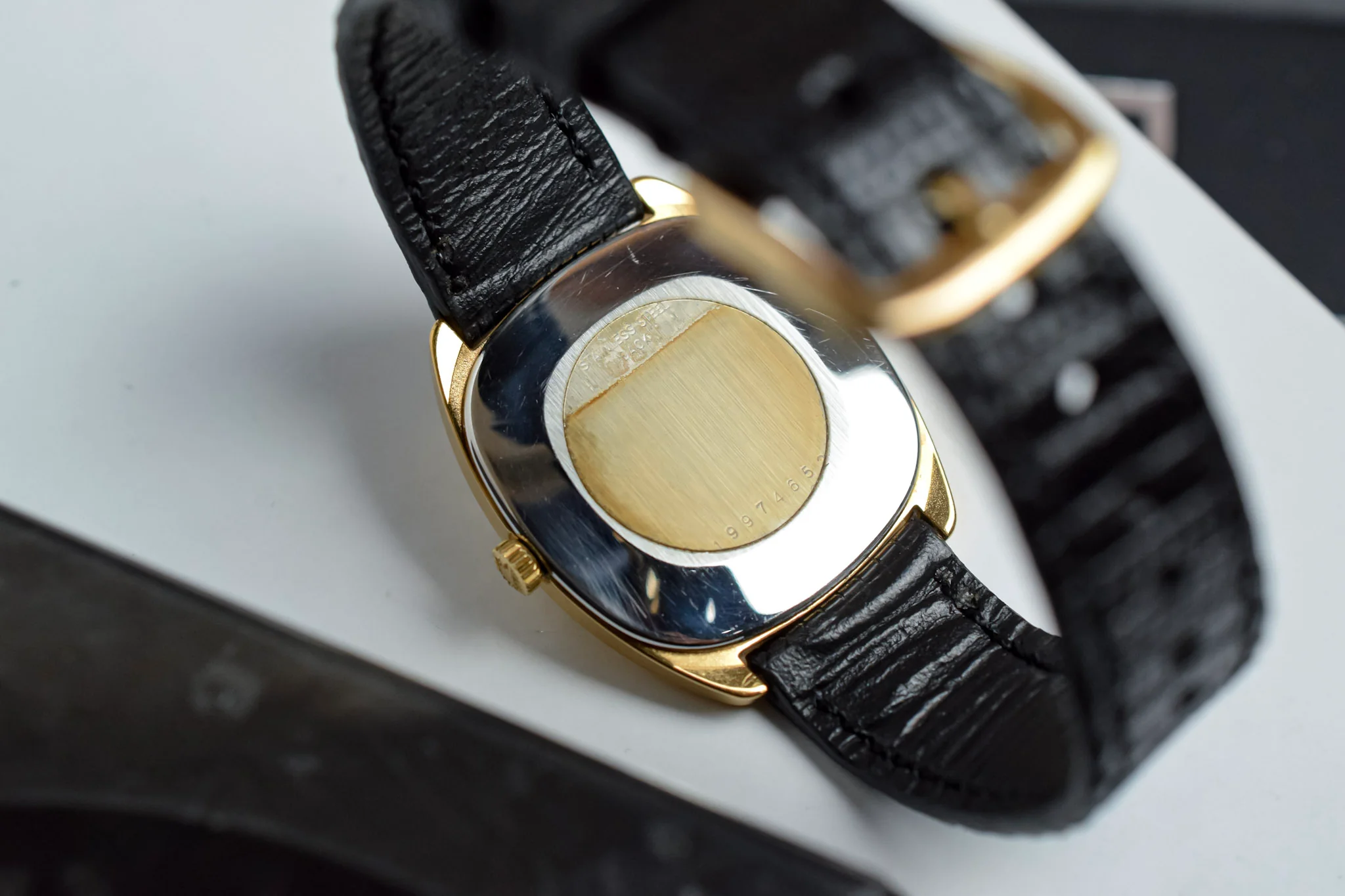 Vintage Longines Mechanical Linen Dial Tonneau - Image 6