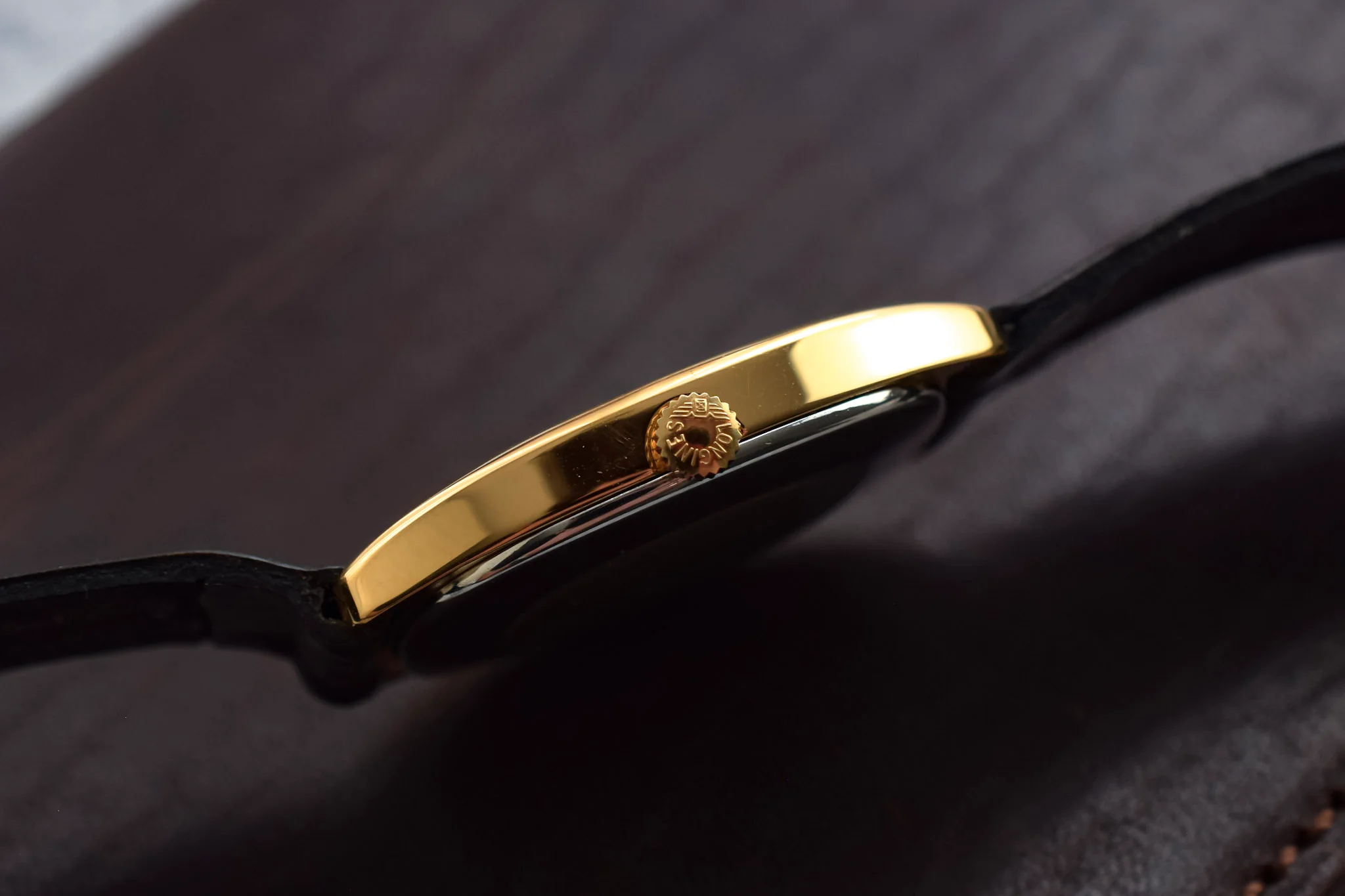 Vintage Longines Mechanical Linen Dial Tonneau - Image 4
