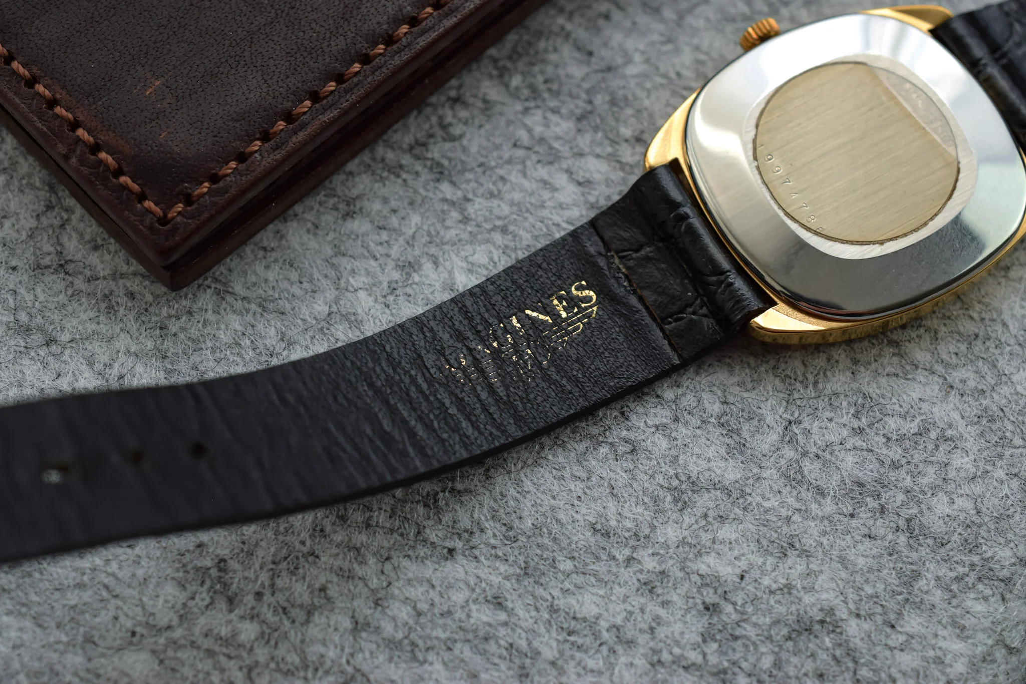 Vintage Longines Mechanical Linen Dial Tonneau - Image 7
