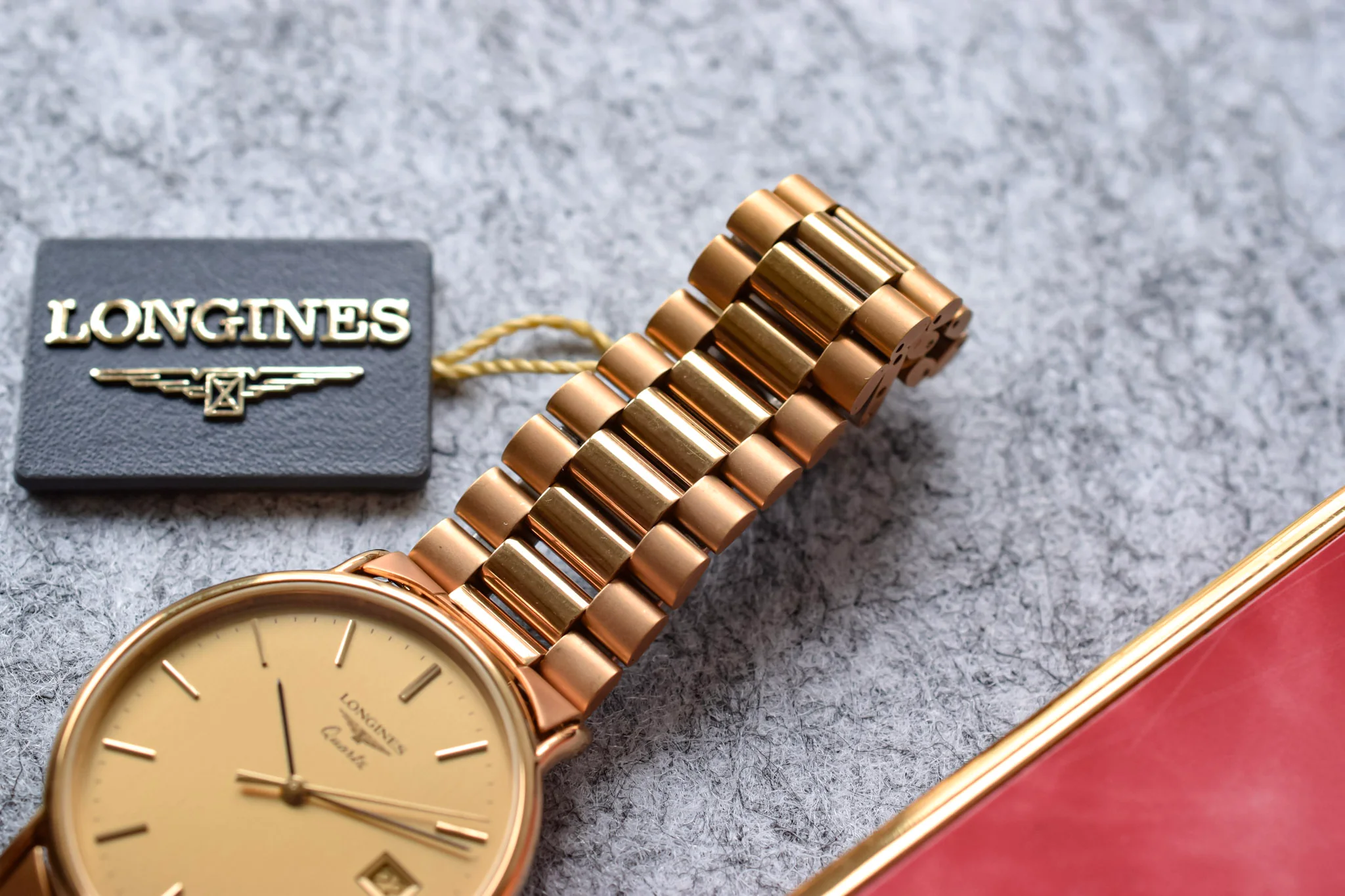 Vintage Longines Quartz Champagne Calendar - Image 6