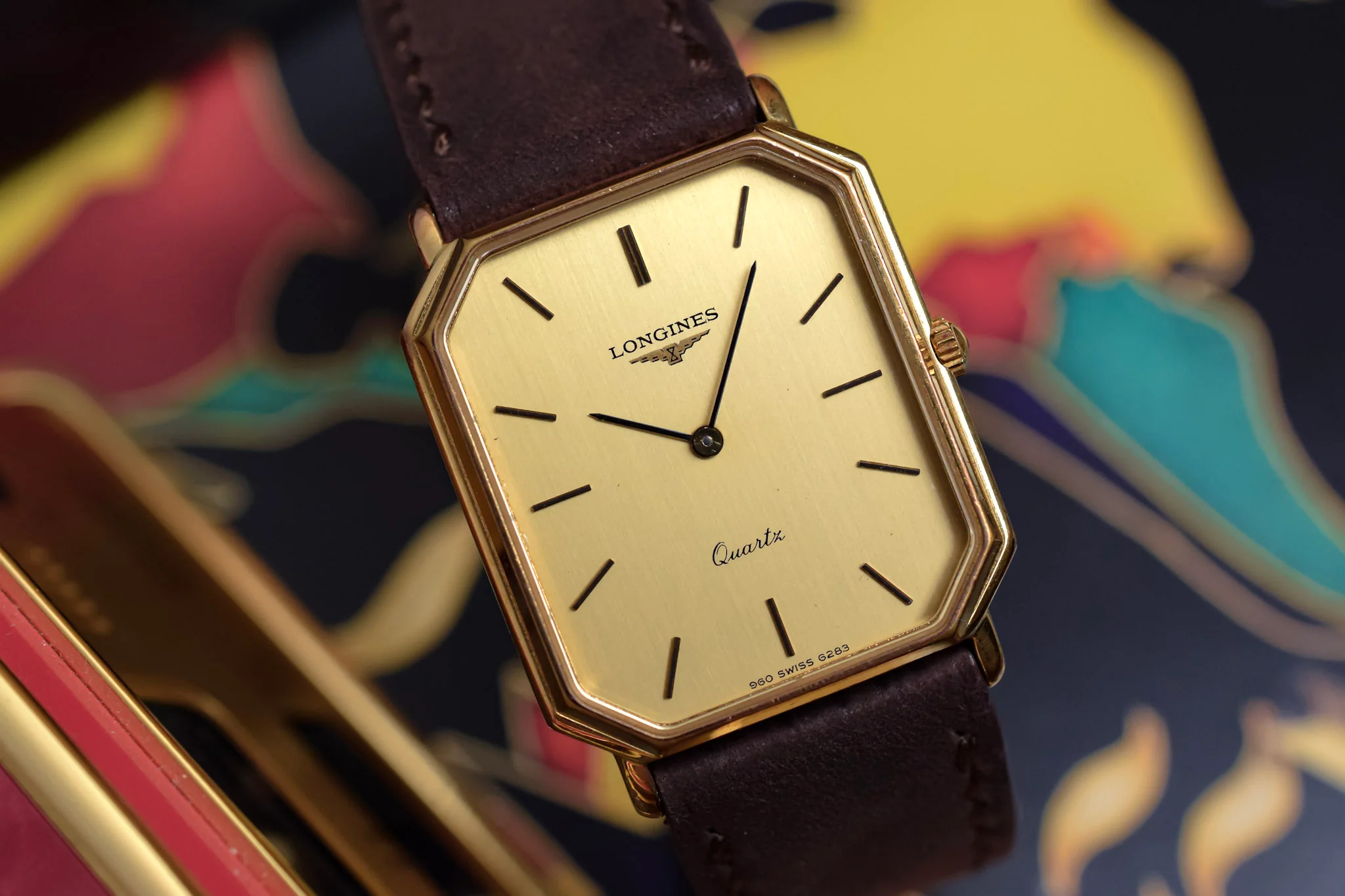 Vintage Longines Quartz Champagne Octo - Image 3