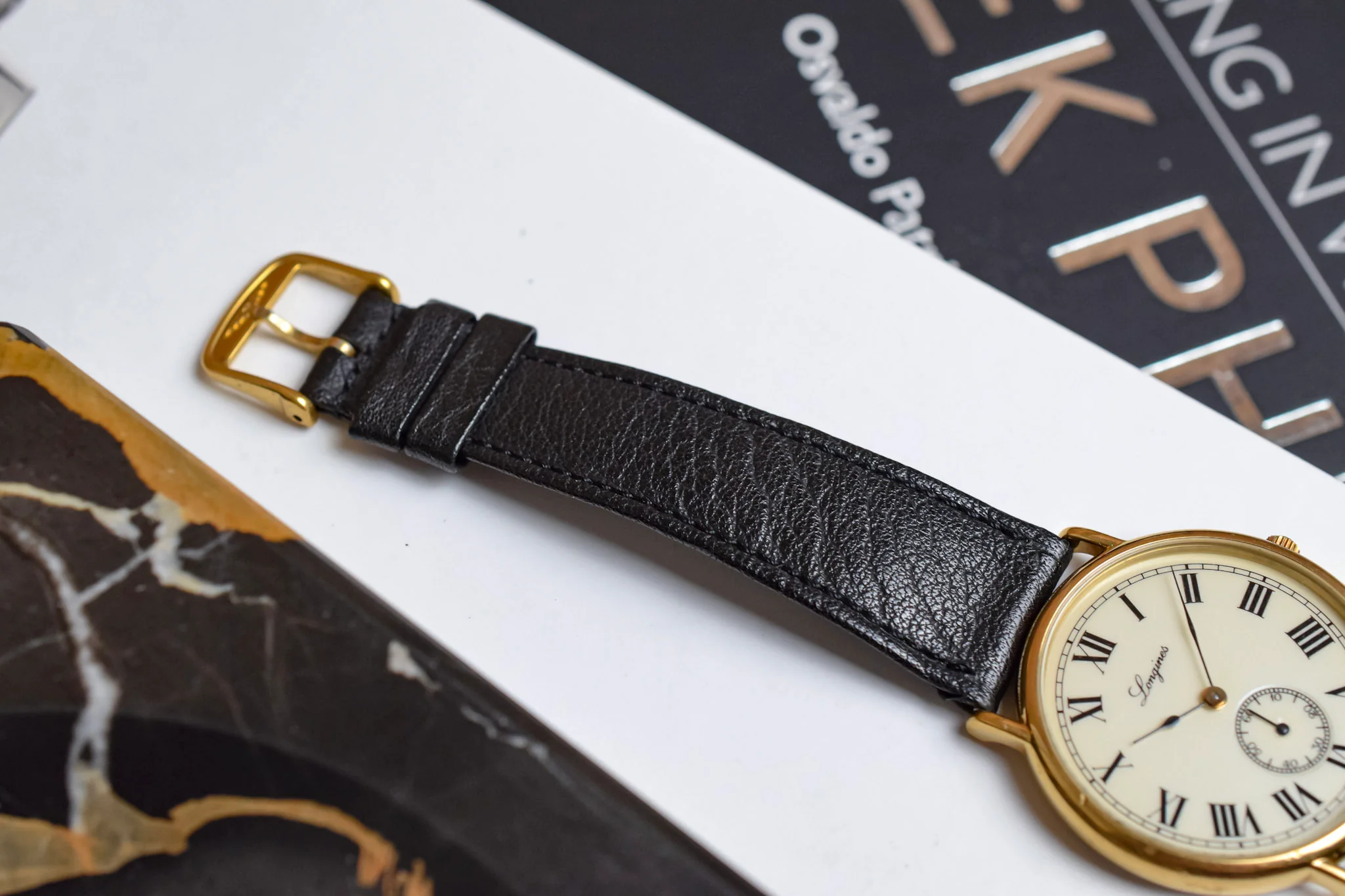 Vintage Longines Quartz Roman Dial "Charleston" Calatrava - Image 8