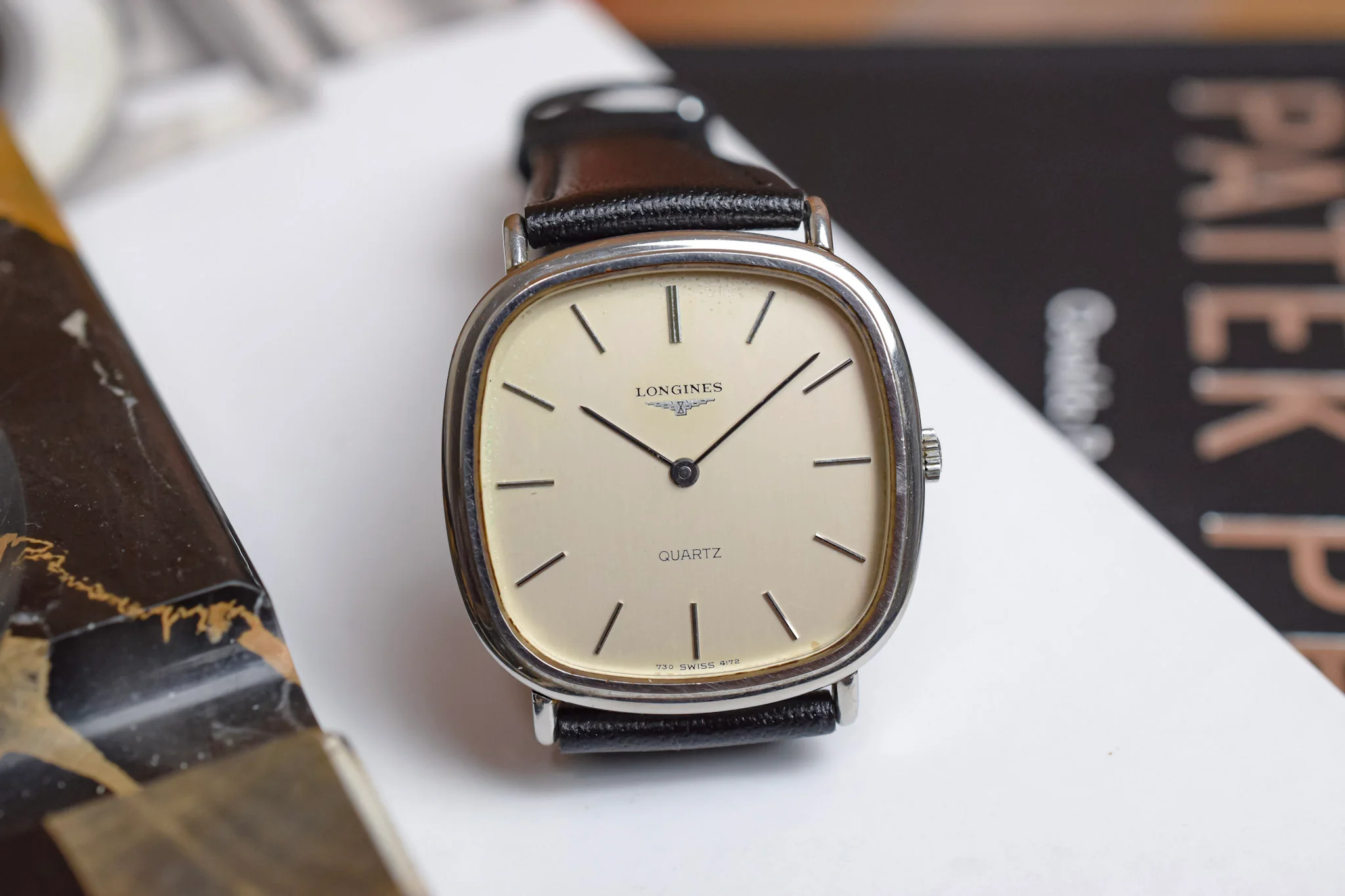 Vintage Longines Quartz Silver Steel TV - Image 4