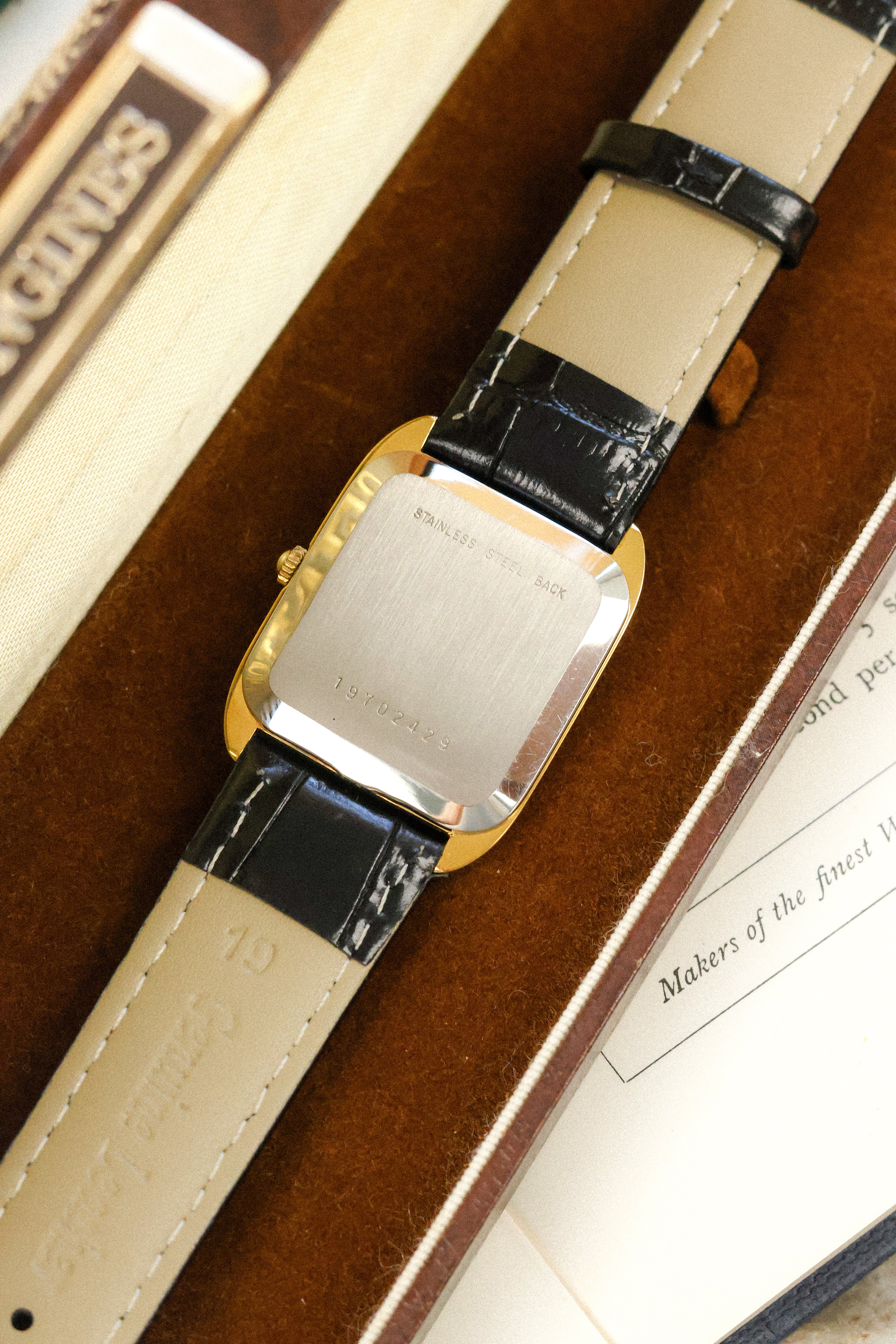 Vintage Longines Quartz Sparkle Dial Tank - Image 5