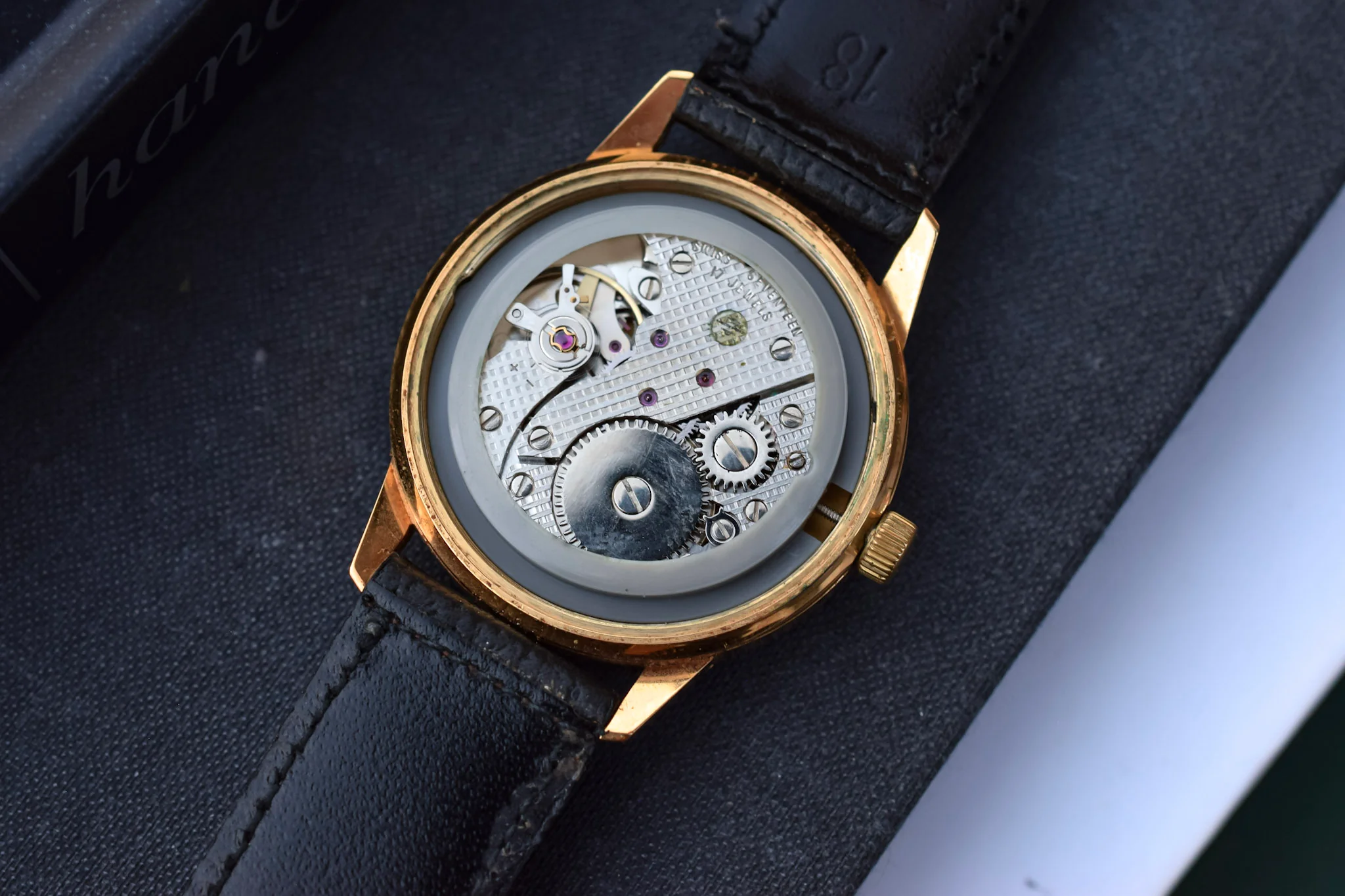 Vintage Mechanical Gold Tone Hamilton Watch - Image 7
