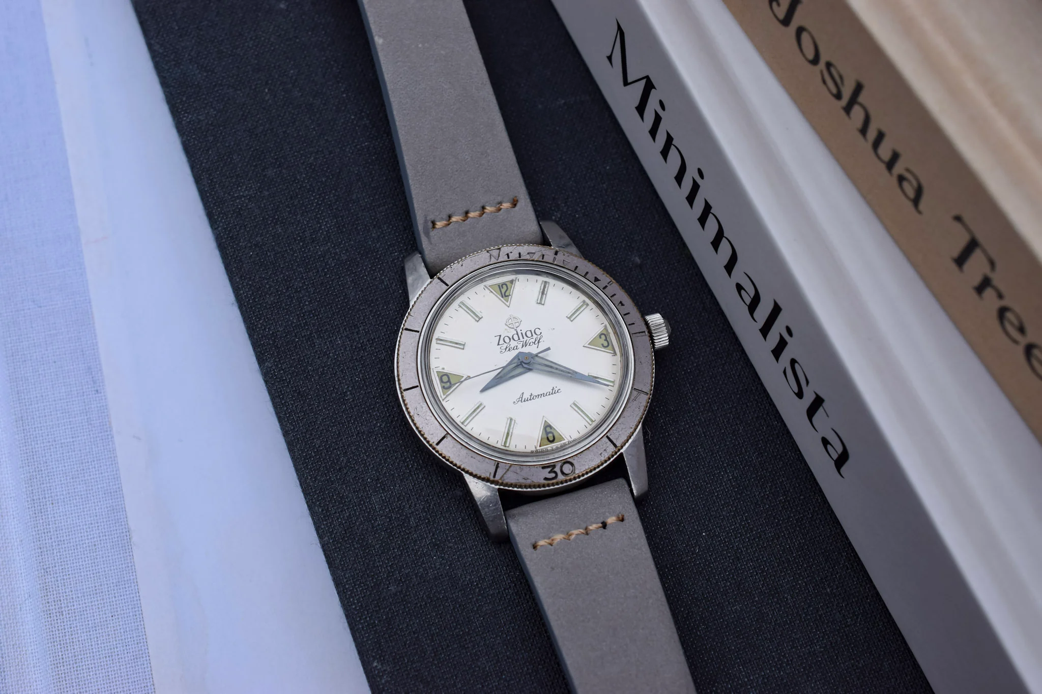 Vintage Zodiac Sea Wolf White Dial - Image 14