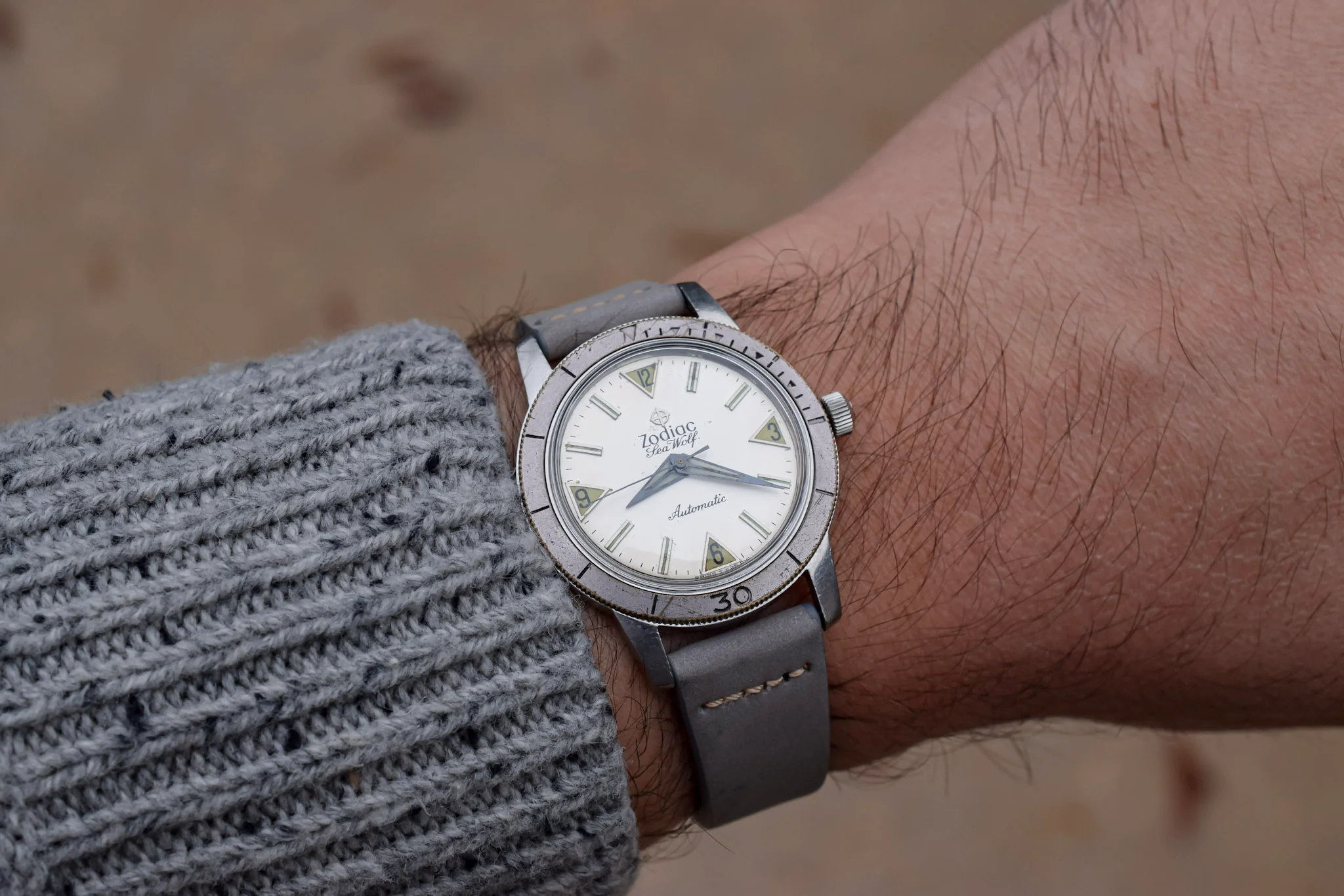 Vintage Zodiac Sea Wolf White Dial - Image 15