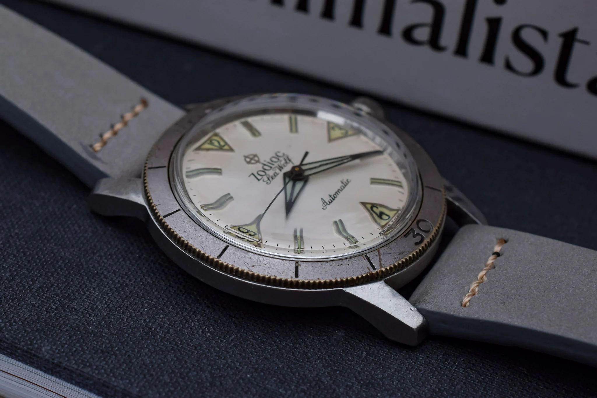 Vintage Zodiac Sea Wolf White Dial - Image 6